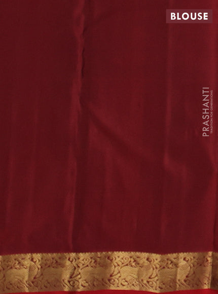 Pure kanchipuram silk saree purple and red with zari woven buttas and zari woven border