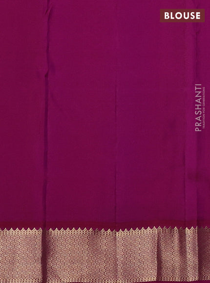 Pure kanchipuram silk saree pastel green and pink with zari woven buttas and zari woven korvai border