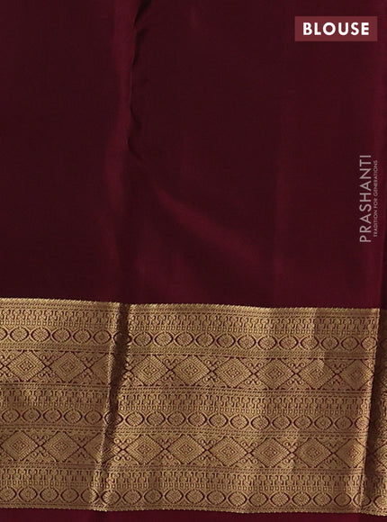 Pure kanchipuram silk saree grey and maroon with allover zari checked pattern and zari woven border