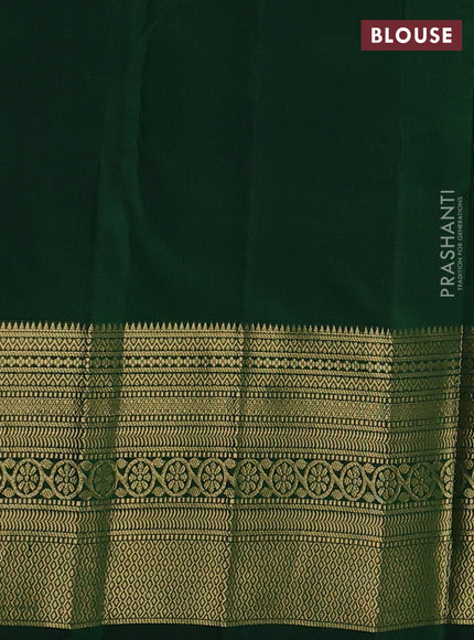 Pure kanchipuram silk saree green with zari woven buttas and zari woven border