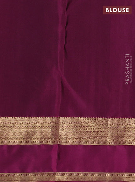 Pure kanchipuram silk saree green and magenta pink with allover zari woven 1000 buttas and rettapet zari woven border