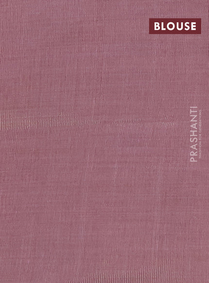 Semi raw silk saree pastel pink with zari woven buttas and rettapet zari woven border
