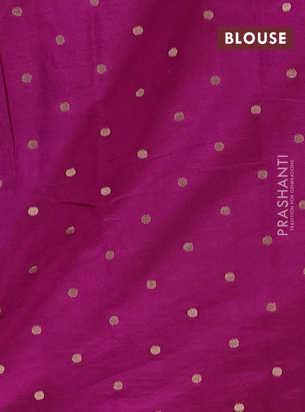 Semi raw silk saree purple with allover zari woven buttas and zari woven border