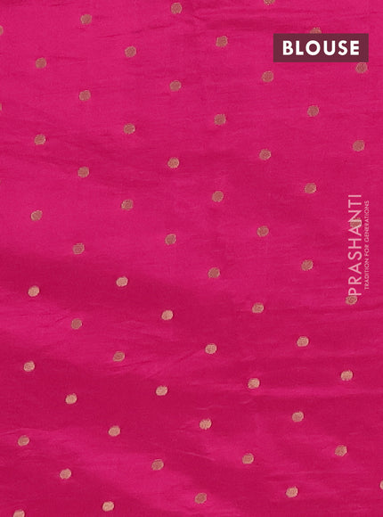 Semi raw silk saree pink with allover zari woven buttas and zari woven border