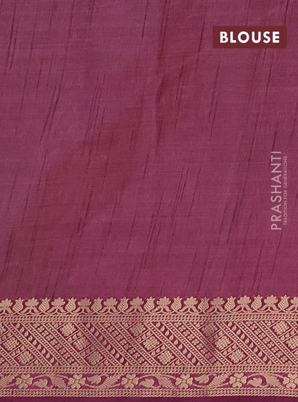 Semi raw silk saree wine shade with zari woven geometric buttas and zari woven border