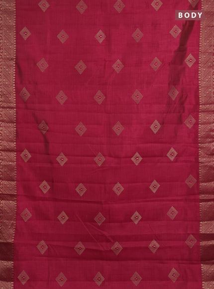 Semi raw silk saree pink with zari woven geometric buttas and zari woven border