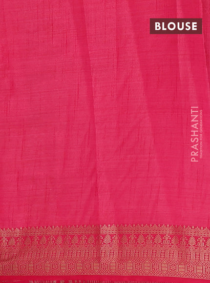 Semi raw silk saree pink with zari woven geometric buttas and zari woven border