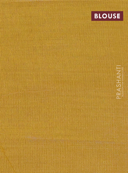 Semi raw silk saree yellow with zari woven buttas and zari woven border