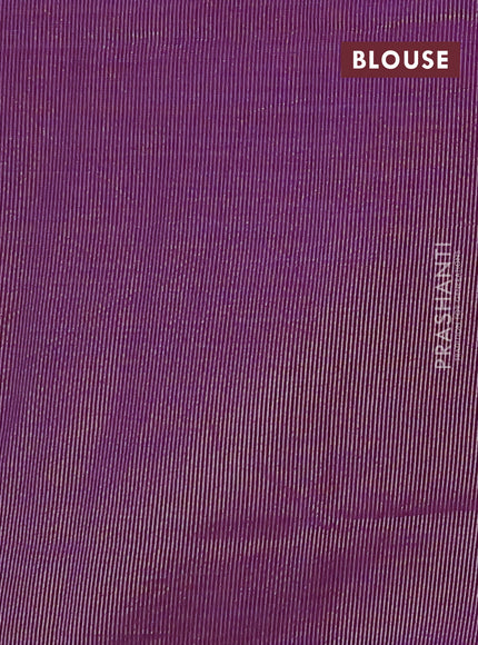 Semi raw silk saree purple with zari woven buttas and zari woven border