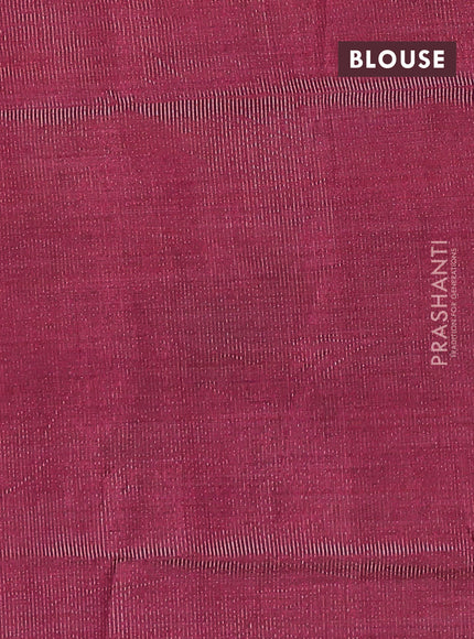 Semi raw silk saree pink with zari woven floral buttas and rettpet zari woven border
