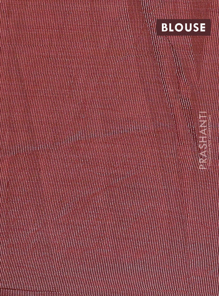 Semi raw silk saree maroon with zari woven floral buttas and rettpet zari woven border
