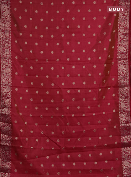 Semi raw silk saree pink with zari woven buttas and zari woven border
