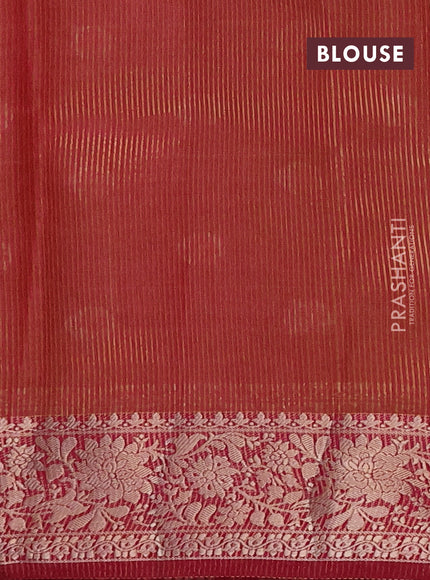 Semi raw silk saree pink with zari woven buttas and zari woven border