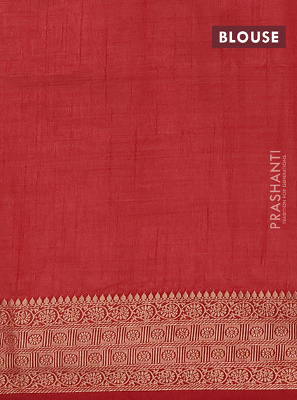Semi raw silk saree maroon with allover zari weaves & buttas and zari woven border