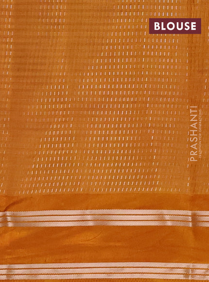 Semi raw silk saree mustard yellow with allover zari weaves and rettapet zari woven border