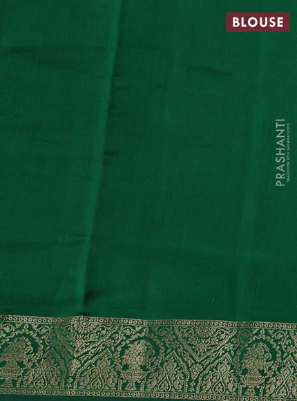 Chiniya silk saree blue and green with allover thread & zari weaves and woven border