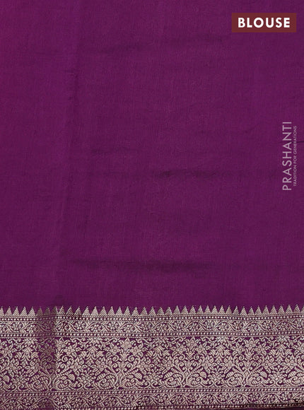 Chiniya silk saree red and purple with zari woven buttas and zari woven border