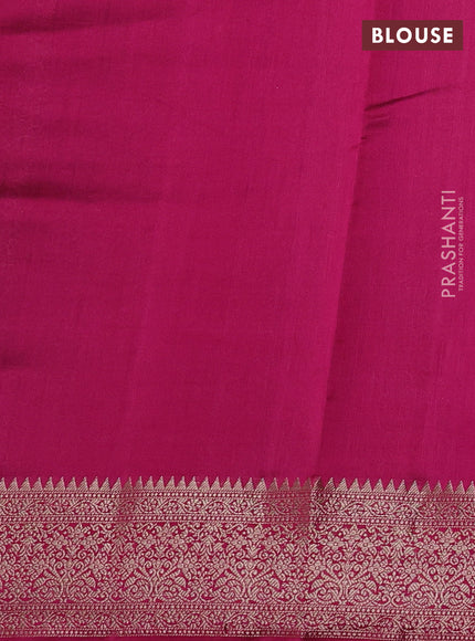 Chiniya silk saree blue and red with zari woven buttas and zari woven border