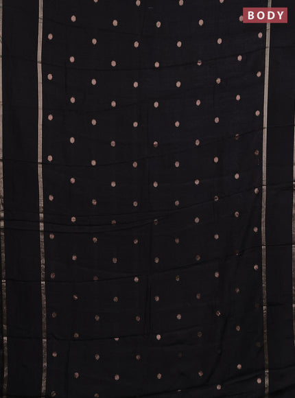 Art kota saree black with zari woven buttas and rettapet zari woven border
