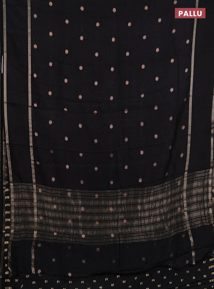 Art kota saree black with zari woven buttas and rettapet zari woven border