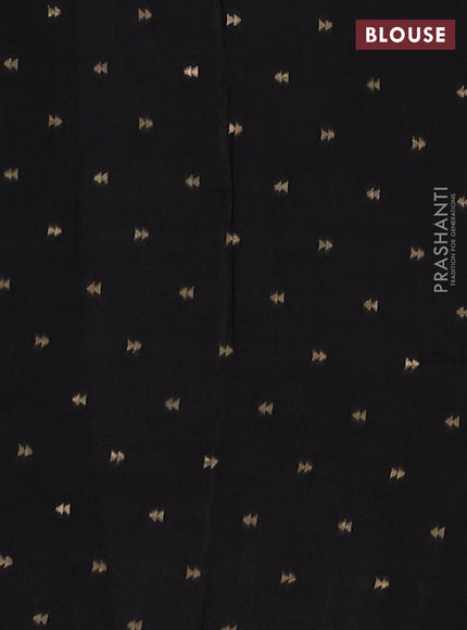 Art kota saree black with zari woven buttas and rettapet zari woven border