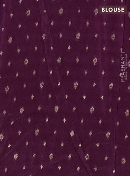 Art kota saree purple with zari woven buttas and zari woven border