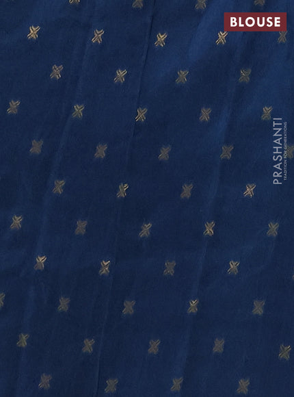 Art kota saree peacock blue with zari woven buttas and zari woven border