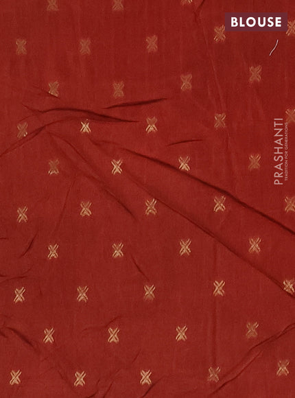 Art kota saree rust shade with zari woven buttas and zari woven border