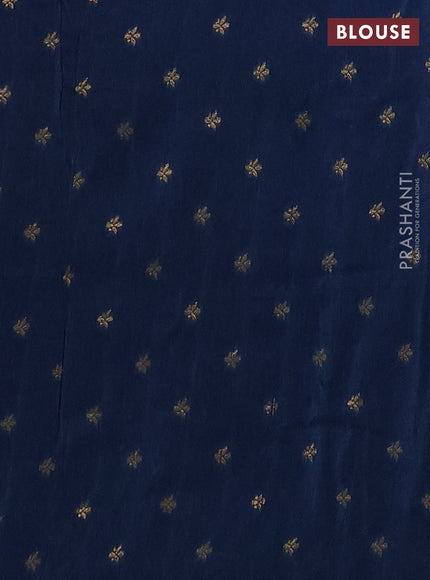 Art kota saree peacock blue with zari woven buttas and zari woven border