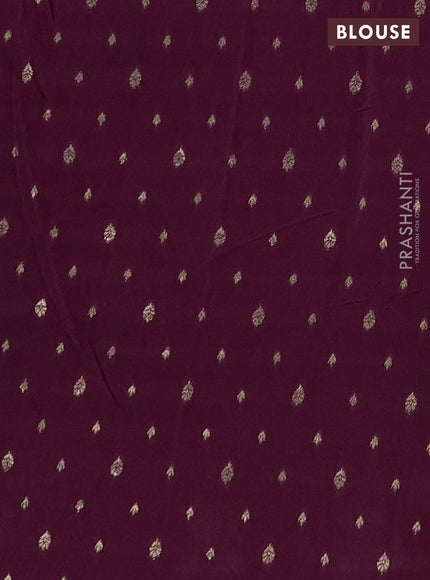 Art kota saree deep purple with zari woven buttas and zari woven butta border