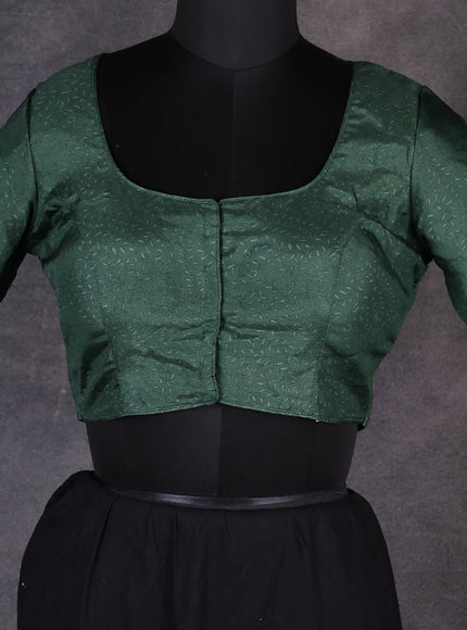 Green Silk Kalamkari Pita Embroidery Readymade Blouse