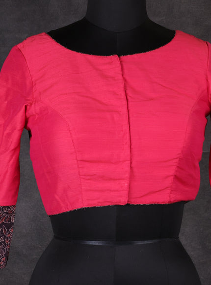 Pink Raw Silk Readymade Blouse