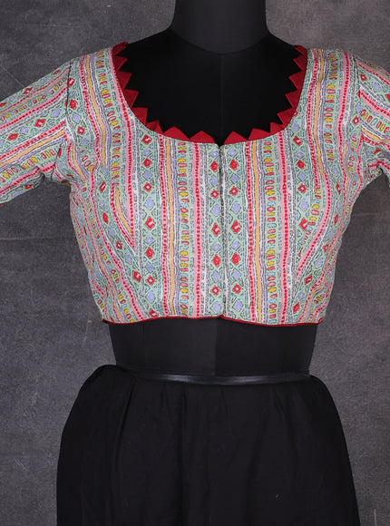 Multi Colour Cotton Printed Readymade Blouse