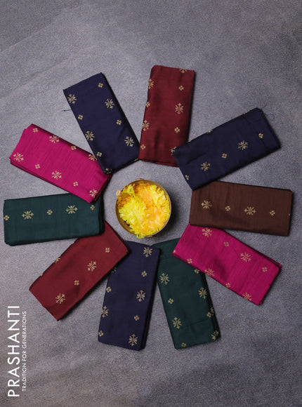 Raw silk blouse bits with multi colour pack of 10 pcs