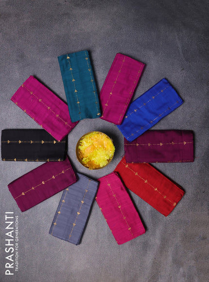 Raw silk blouse bits with multi colour pack of 10 pcs