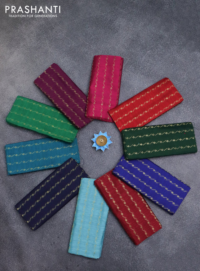 Raw silk blouse bits multi colour pack of 10 pcs