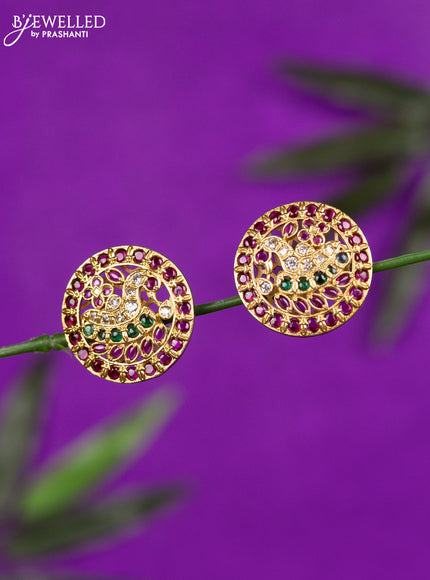 Antique earrings with kemp and cz stones