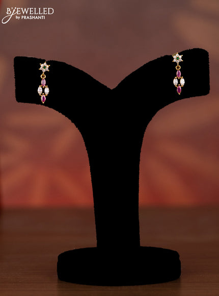 Antique necklace with kemp and cz stones