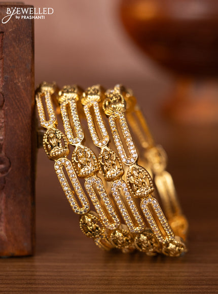 Antique bangles lakshmi design with cz stones