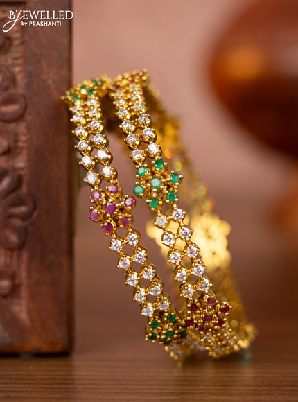 Antique bangles with kemp and cz stones