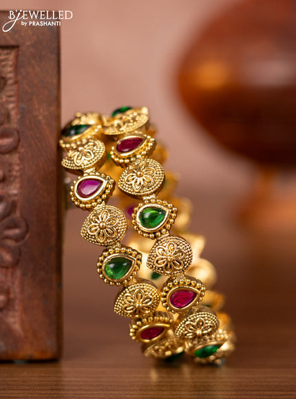 Antique bangles with kemp stones