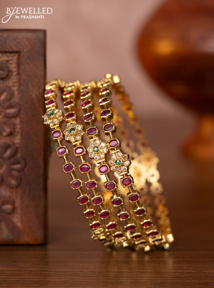 Antique bangles with kemp and cz stones