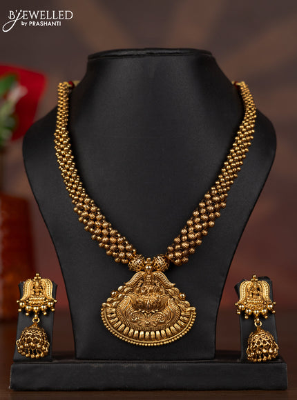 Antique necklace with lakshmi pendant