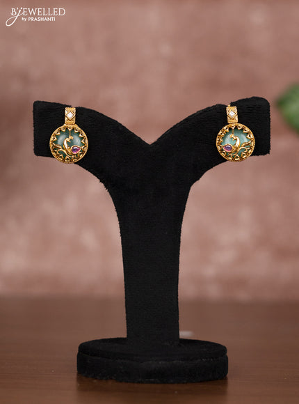 Antique chain with pink jadau kundan stones