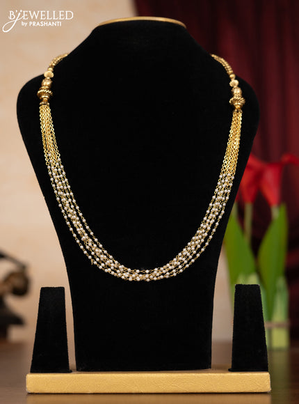 Pearl multilayer necklace with simple design