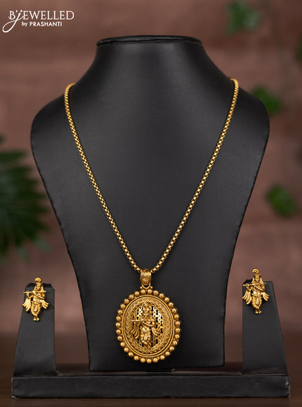 Antique chain with krishna pendant