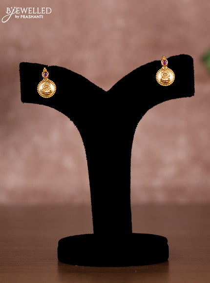 Antique chain with lakshmi pendant and ruby stone