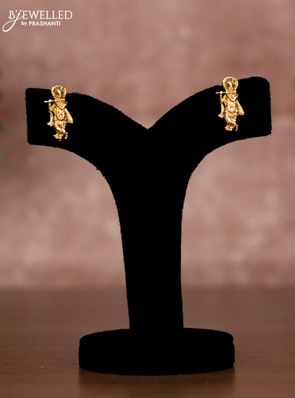Antique chain with simple design and krishna pendant