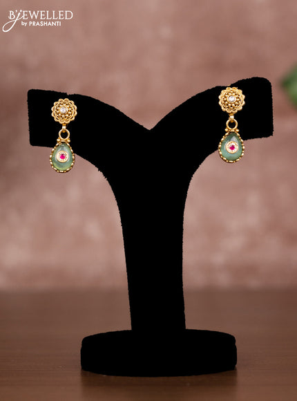Antique chain with pink jadau and kundan stones