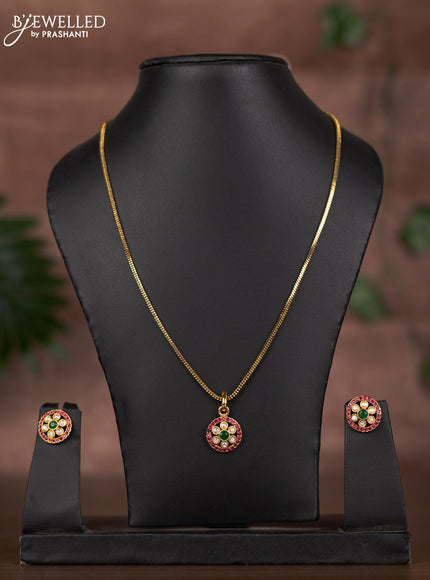 Antique chain with kemp and kundan stones